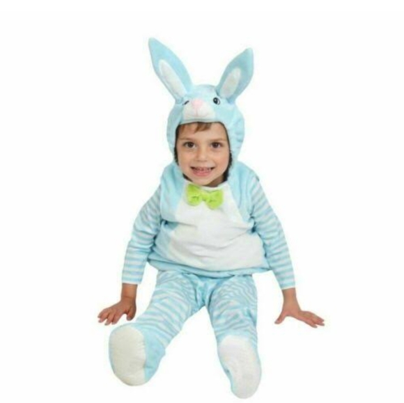 Blue Easter Bunny Outfit Easter Rabbit Costume Baby 6-12 Months Halloween - Picture 1 of 10